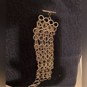 NWOT Banana Republic Gold Chain & Ring Wide Bracelet – Statement Piece